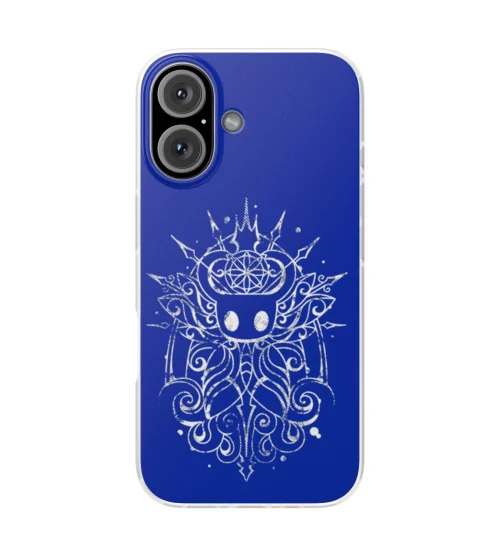 Hollow Knight Phone Case with colorful designs related to the game