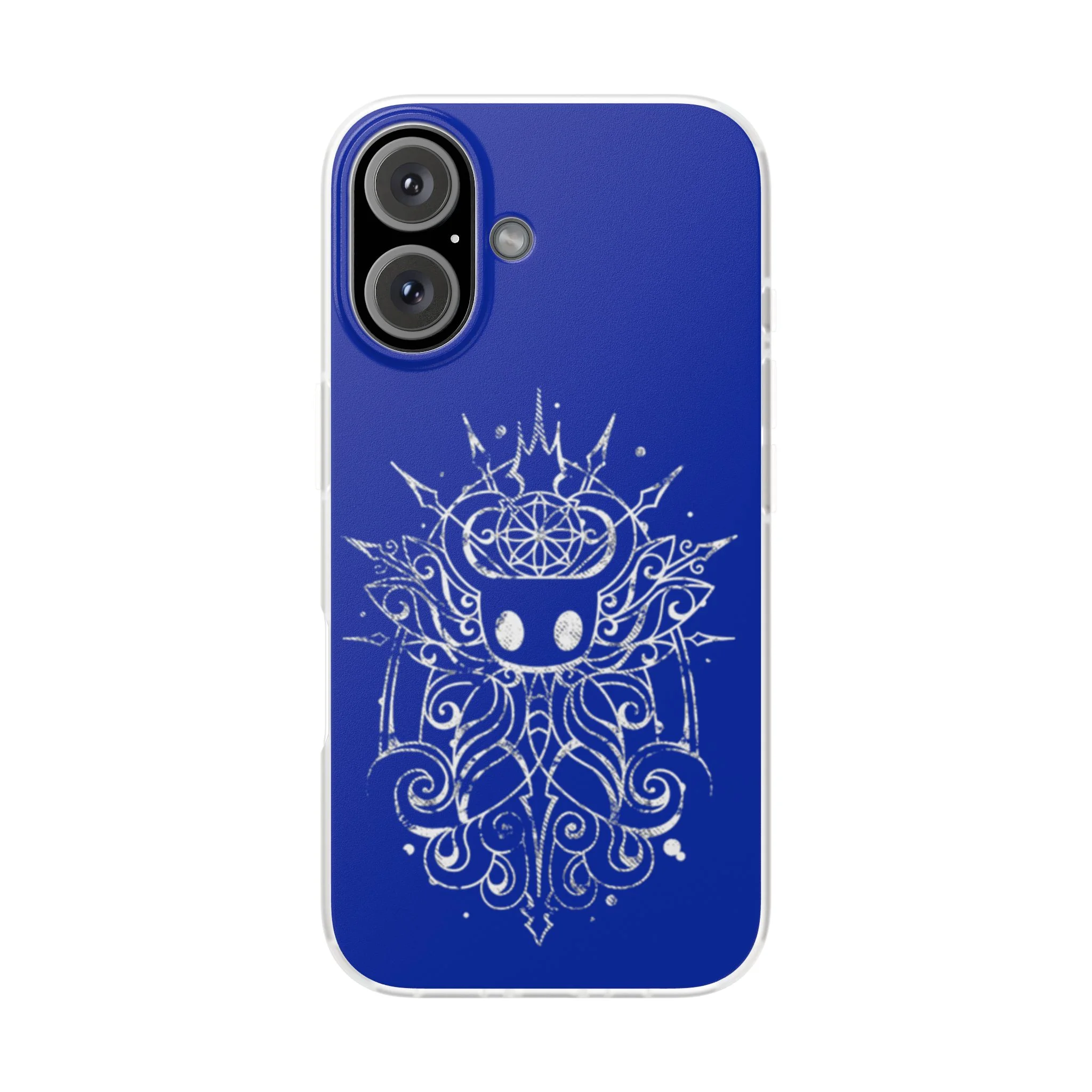 Hollow Knight Phone Case with colorful designs related to the game